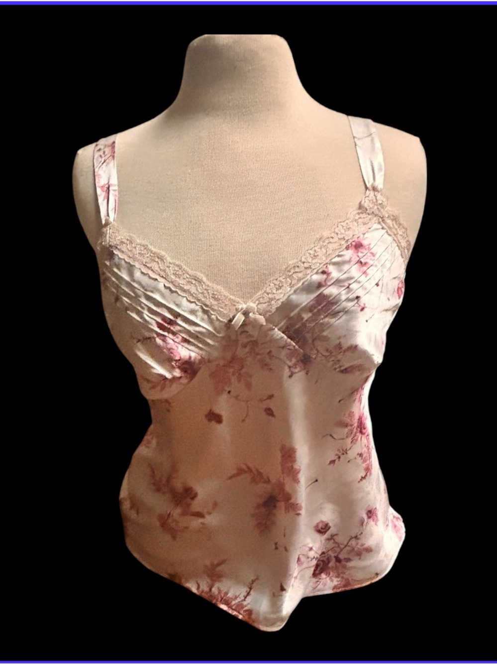 vintage California Dynasty 90s Lacey camisole sz small EUC